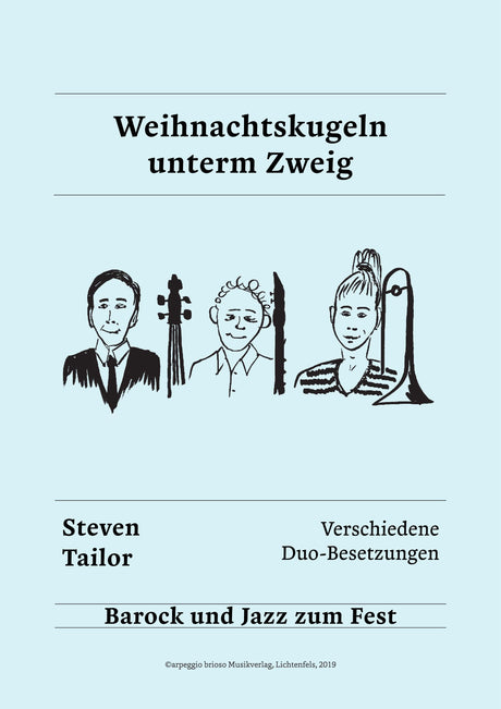 Weihnachtskugeln unterm Zweig