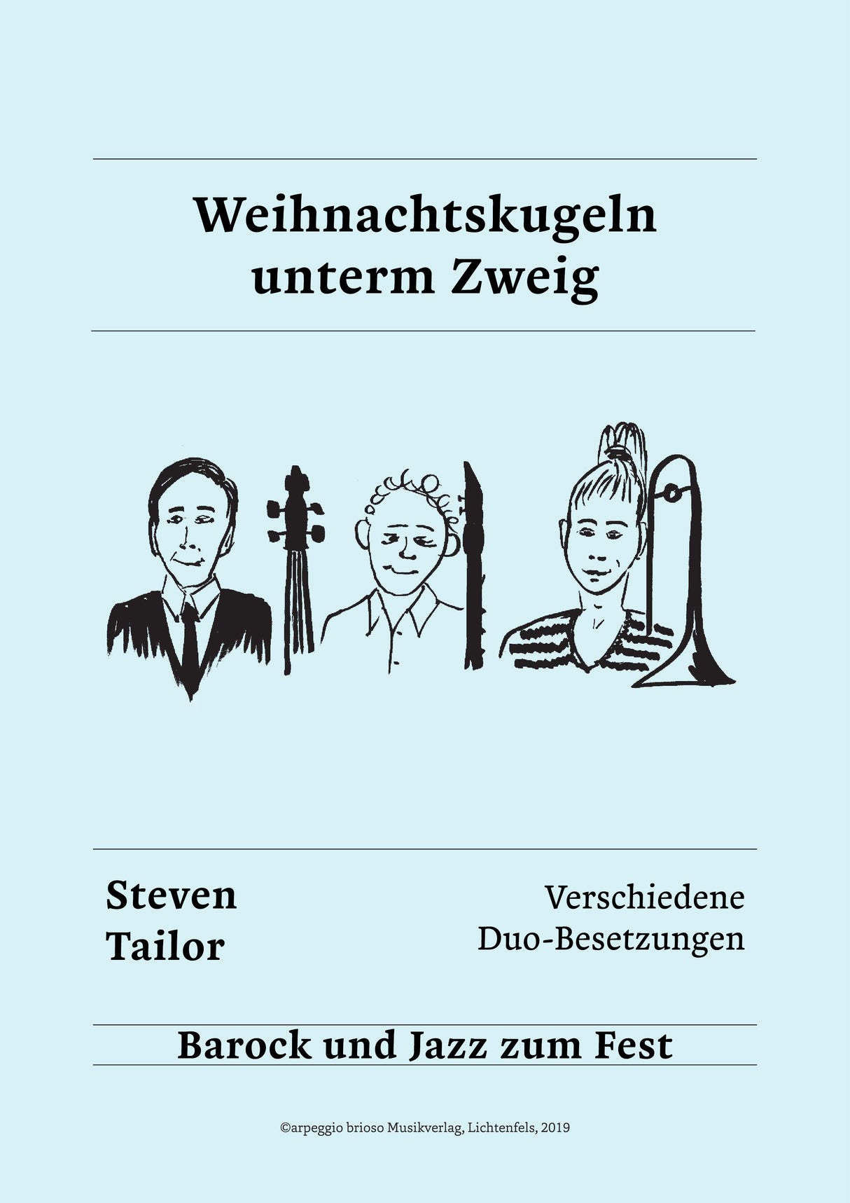 Weihnachtskugeln unterm Zweig