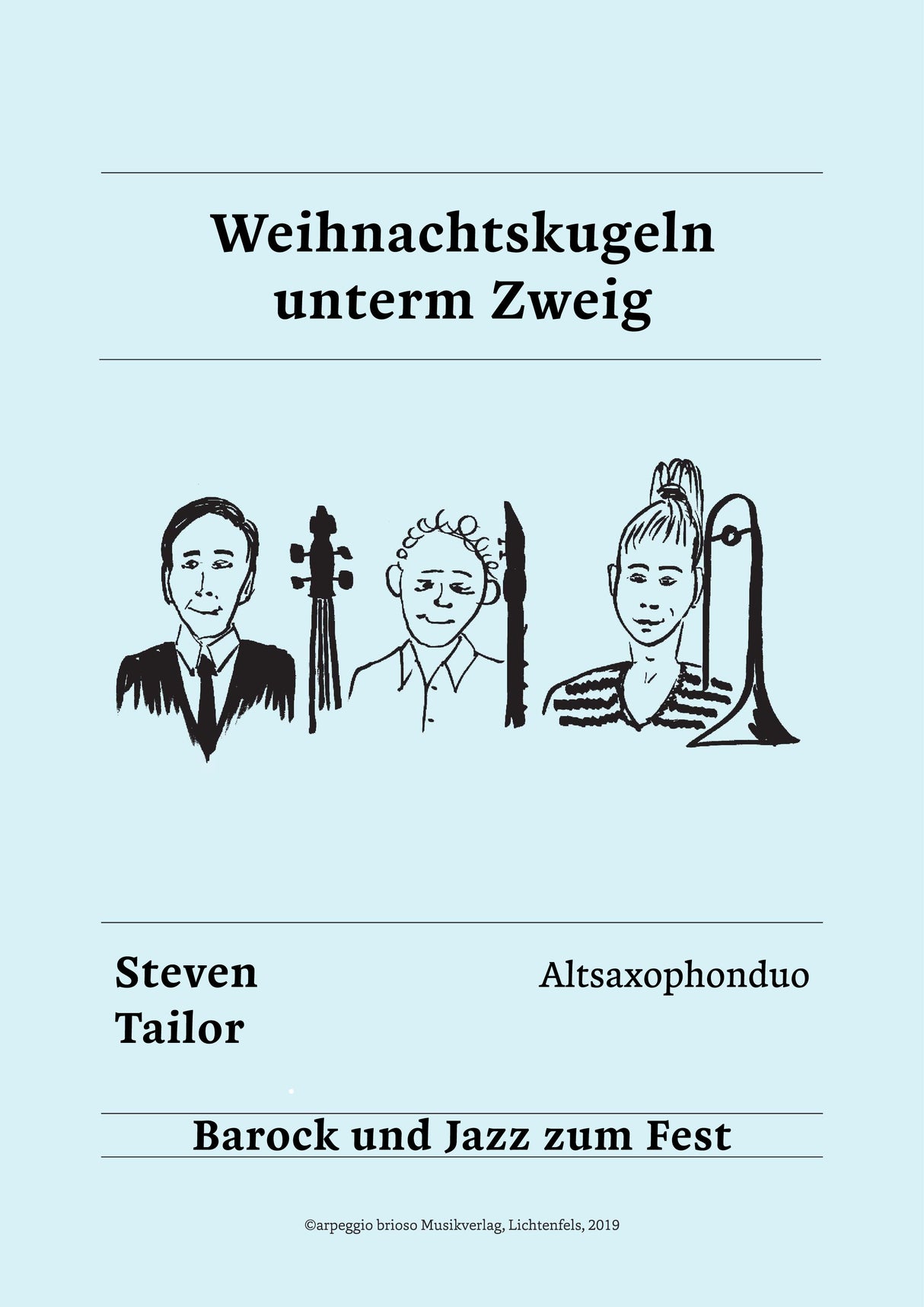 Weihnachtskugeln unterm Zweig
