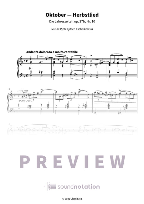Oktober — Herbstlied - Preview Page 1