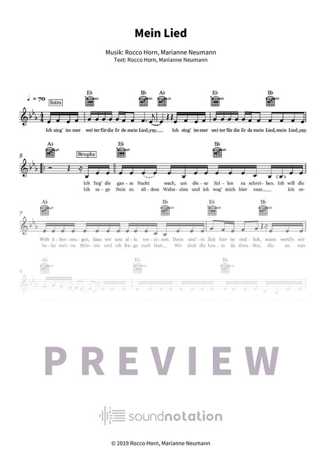Mein Lied - Preview Page 1