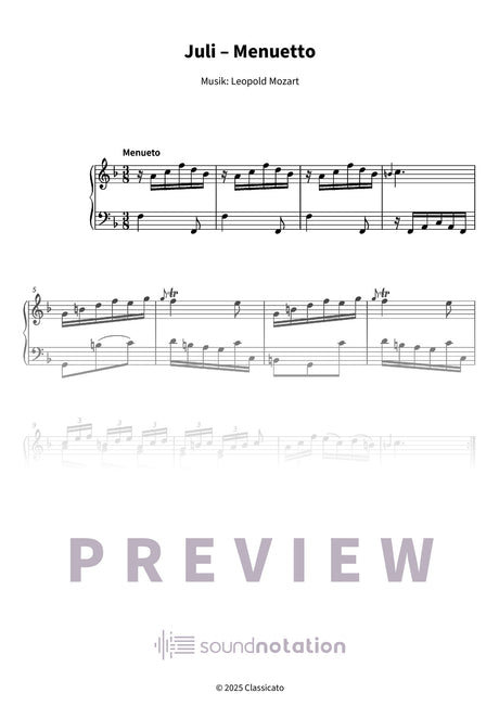 Juli – Menuetto - Preview Page 1
