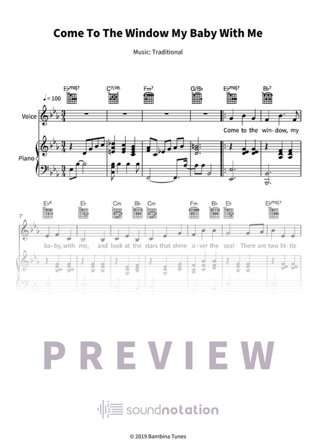Come To The Window My Baby With Me - Preview Page 1