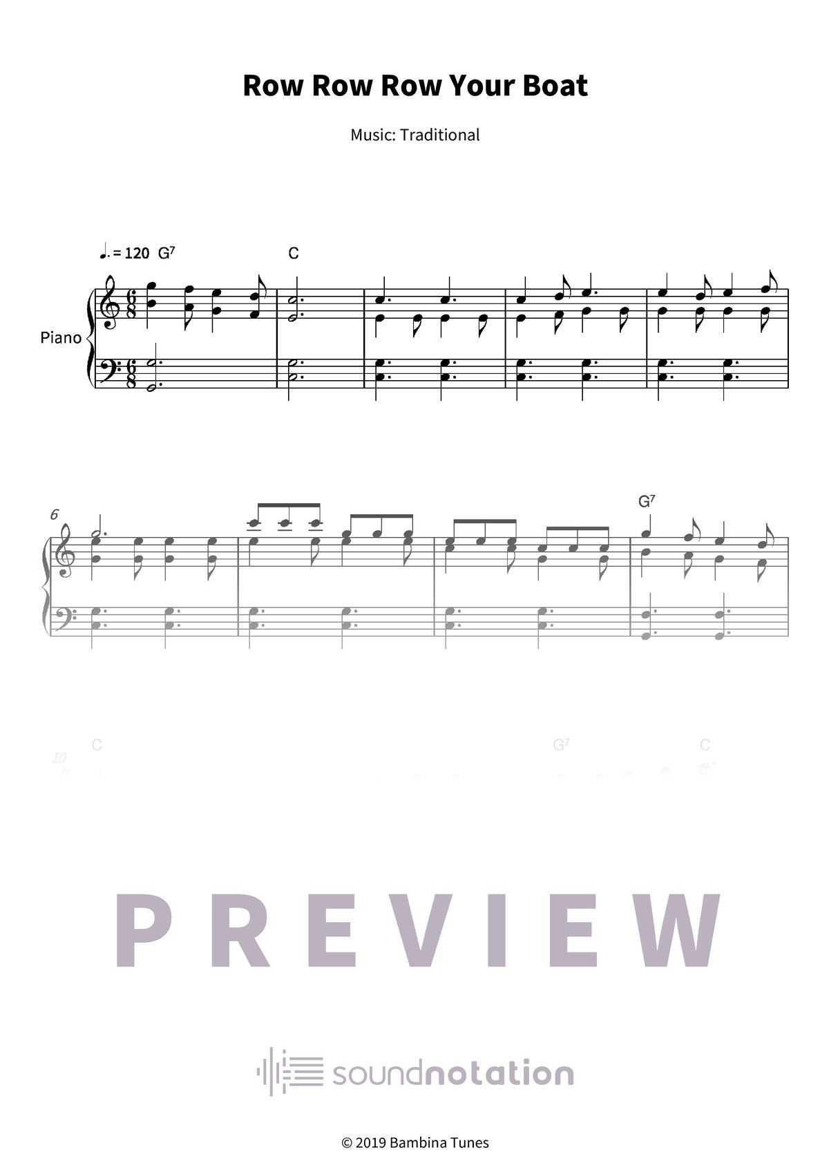 Row Row Row Your Boat - Preview Page 1