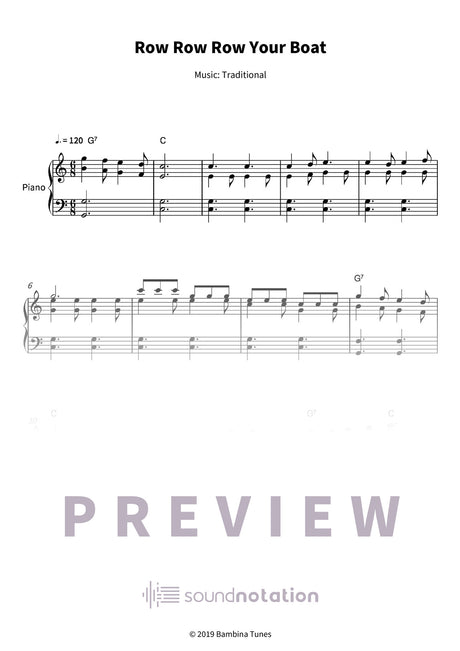 Row Row Row Your Boat - Preview Page 1
