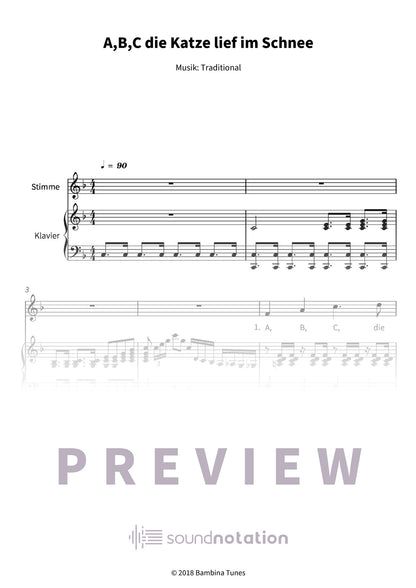 A, B, C, die Katze lief im Schnee - Preview Page 1
