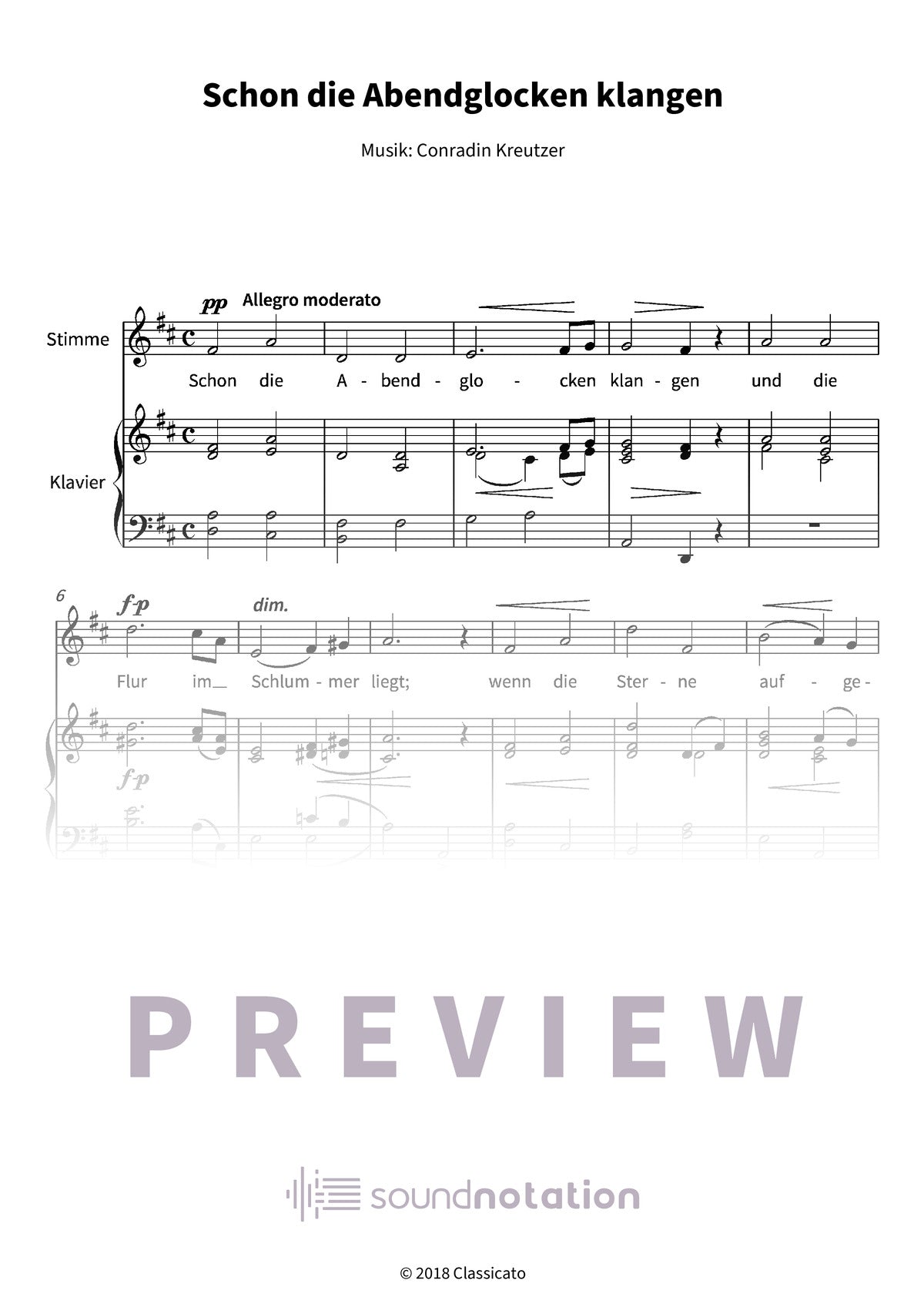 Schon die Abendglocken klangen - Preview Page 1