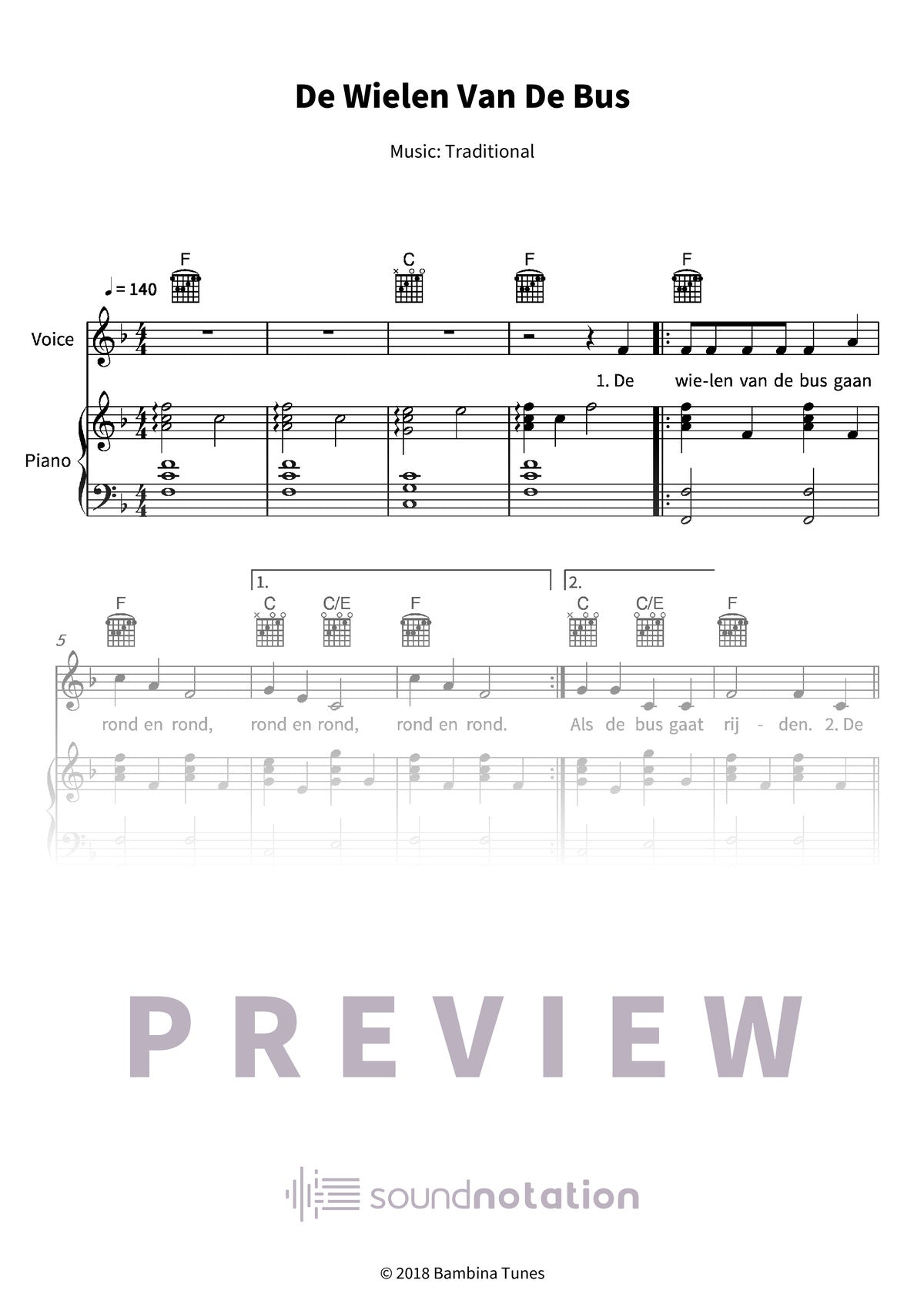 De Wielen Van De Bus - Preview Page 1
