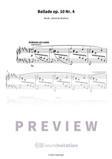 Ballade op. 10 Nr. 4 - Preview Page 1