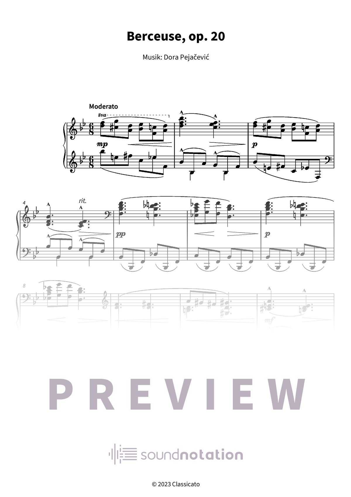 Berceuse op. 20 - Preview Page 1