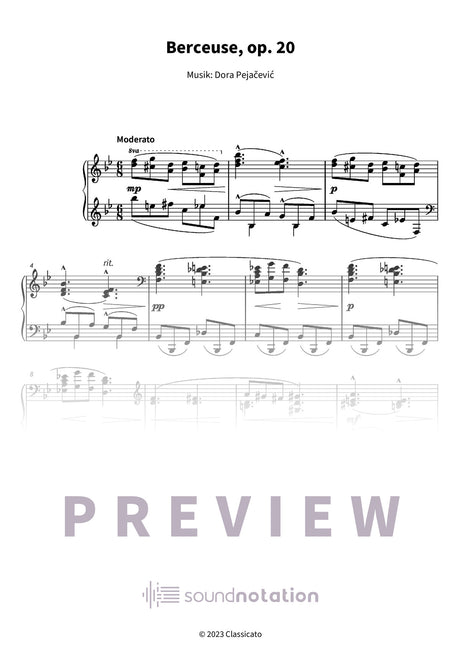 Berceuse op. 20 - Preview Page 1