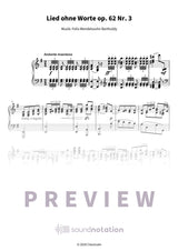 Lied ohne Worte op. 62 Nr. 3 - Preview Page 1