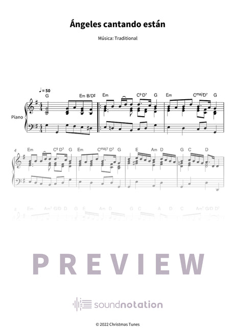 Ángeles cantando están - Preview Page 1