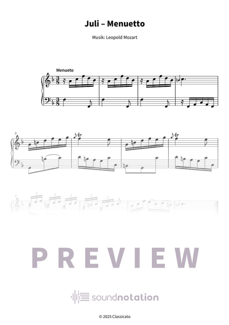Juli – Menuetto - Preview Page 1