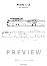 Mazurka op. 7,2 - Preview Page 1
