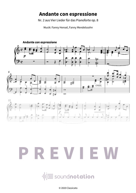 Andante con espressione - Preview Page 1