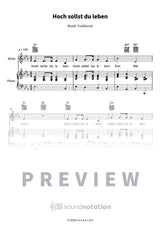Hoch sollst du leben - Preview Page 1