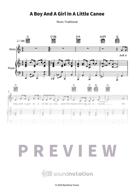 A Boy And A Girl In A Little Canoe - Preview Page 1