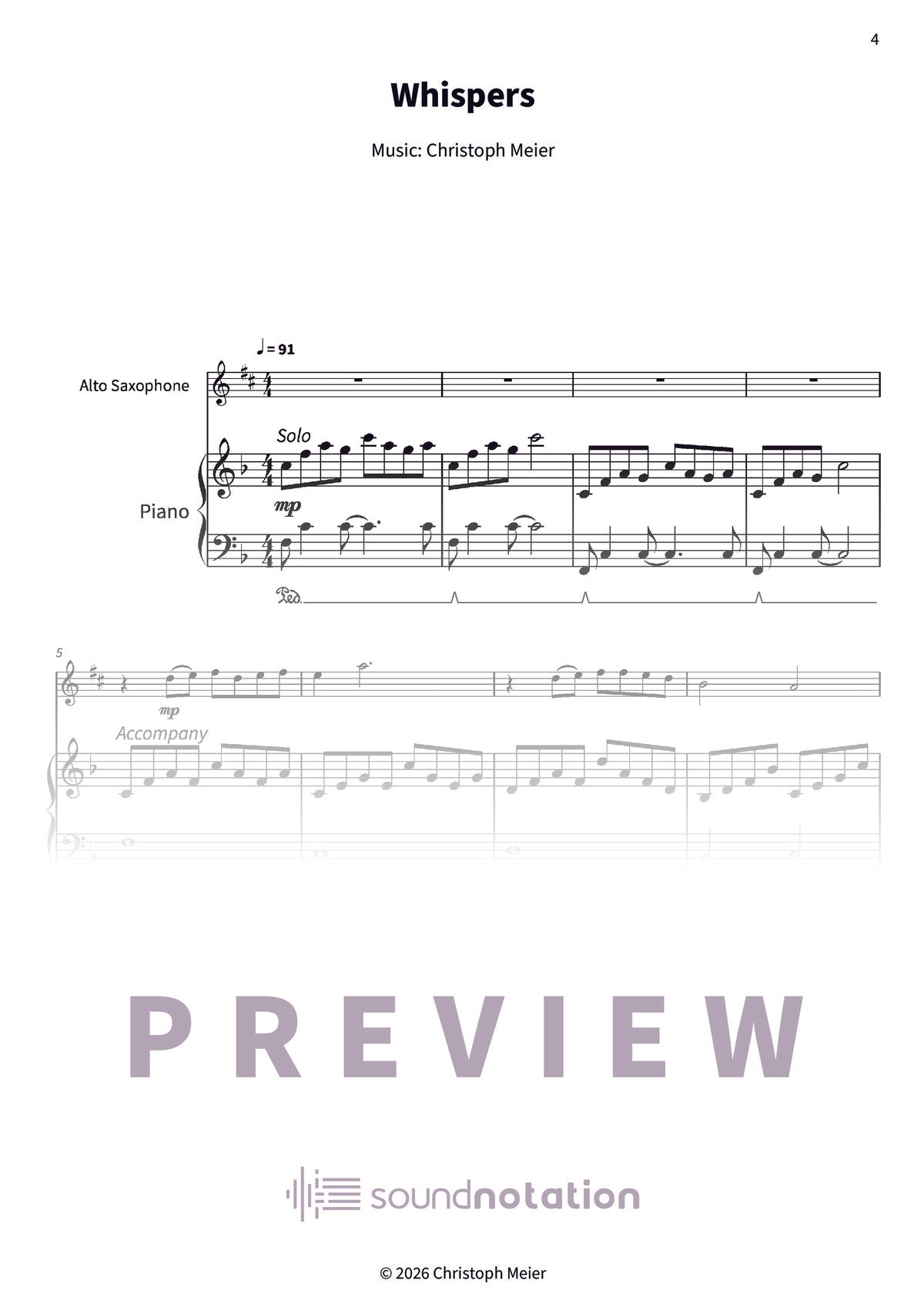 Ten Gentle Melodies For Weddings, Church And Other Occasions - Preview Page 1