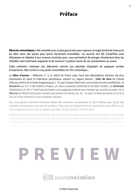 Rêveries romantiques - Preview Page 1