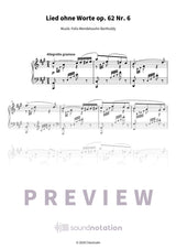 Lied ohne Worte op. 62 Nr. 6 - Preview Page 1