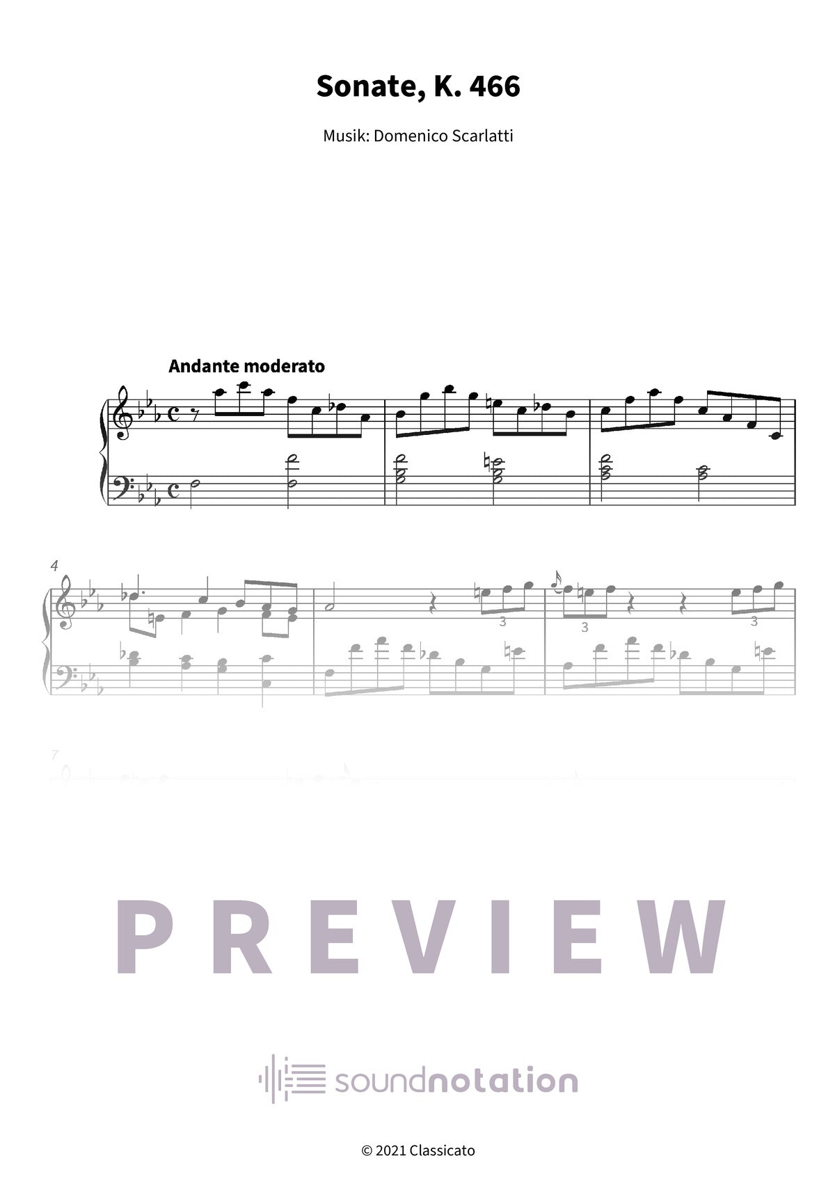 Sonate K. 466 - Preview Page 1