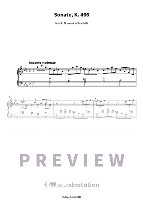 Sonate K. 466 - Preview Page 1
