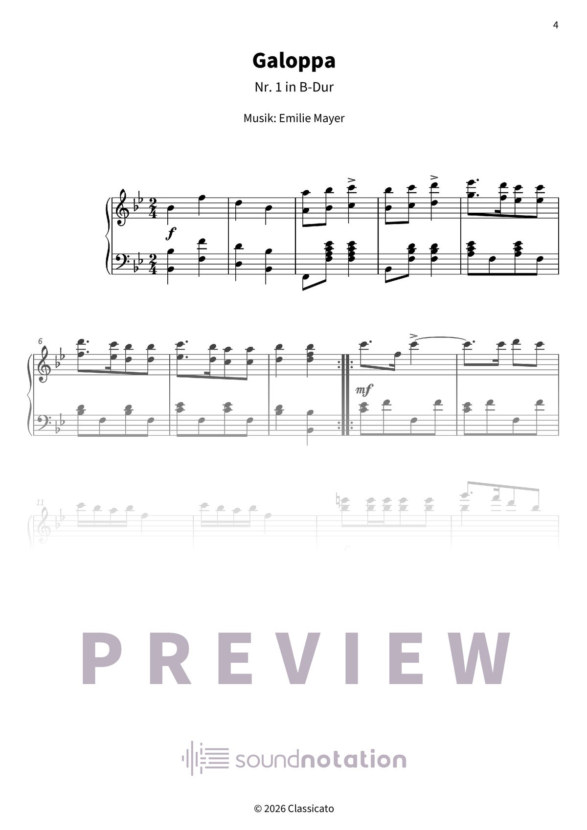 Neun Tänze für Klavier - Preview Page 1