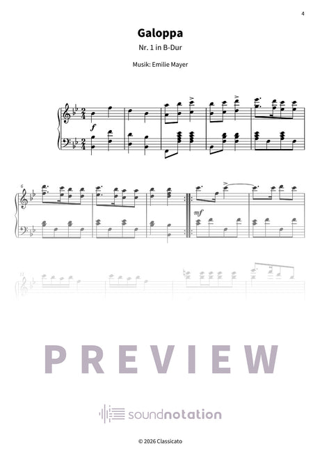 Neun Tänze für Klavier - Preview Page 1