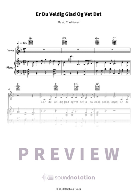 Er Du Veldig Glad Og Vet Det - Preview Page 1