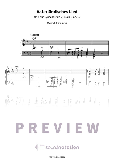 Vaterländisches Lied - Preview Page 1