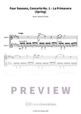 Four Seasons, Concerto No. 1 – La Primavera (Spring) - Preview Page 1