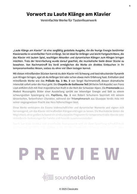 Laute Klänge am Klavier - Preview Page 1