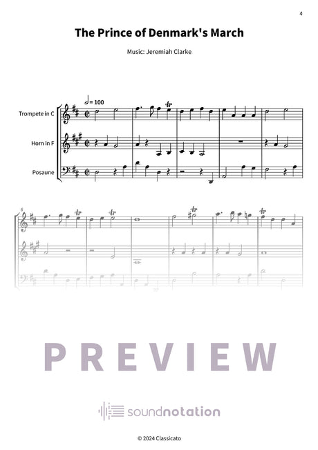 The Prince of Denmark's March - Preview Page 1