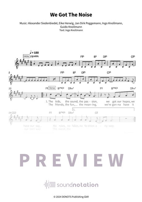 We Got The Noise - Preview Page 1