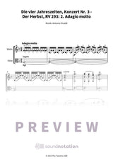 Die vier Jahreszeiten, Konzert Nr. 3 - Der Herbst - Preview Page 1