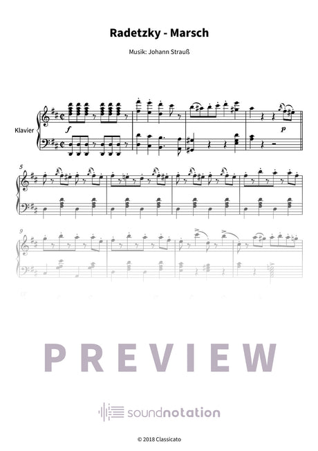 Radetzky - Marsch - Preview Page 1