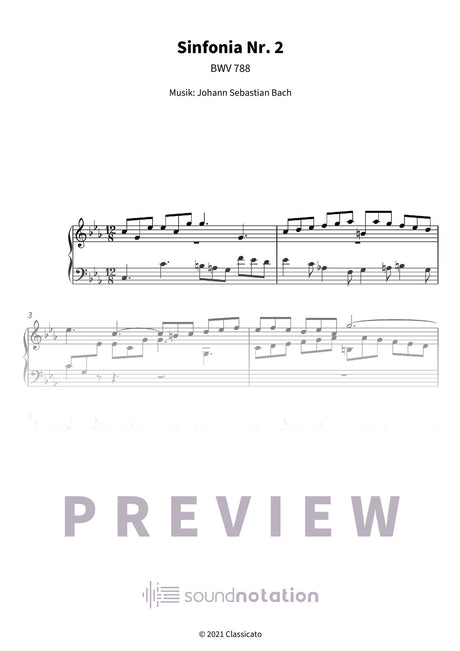 Sinfonia Nr. 2 - Preview Page 1