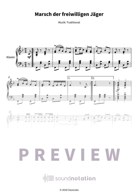 Marsch der freiwilligen Jäger - Preview Page 1