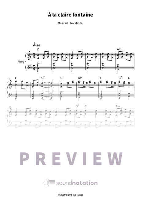 À la claire fontaine - Preview Page 1