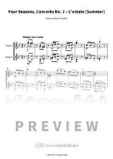 Four Seasons, Concerto No. 2 – L'estate (Summer) - Preview Page 1