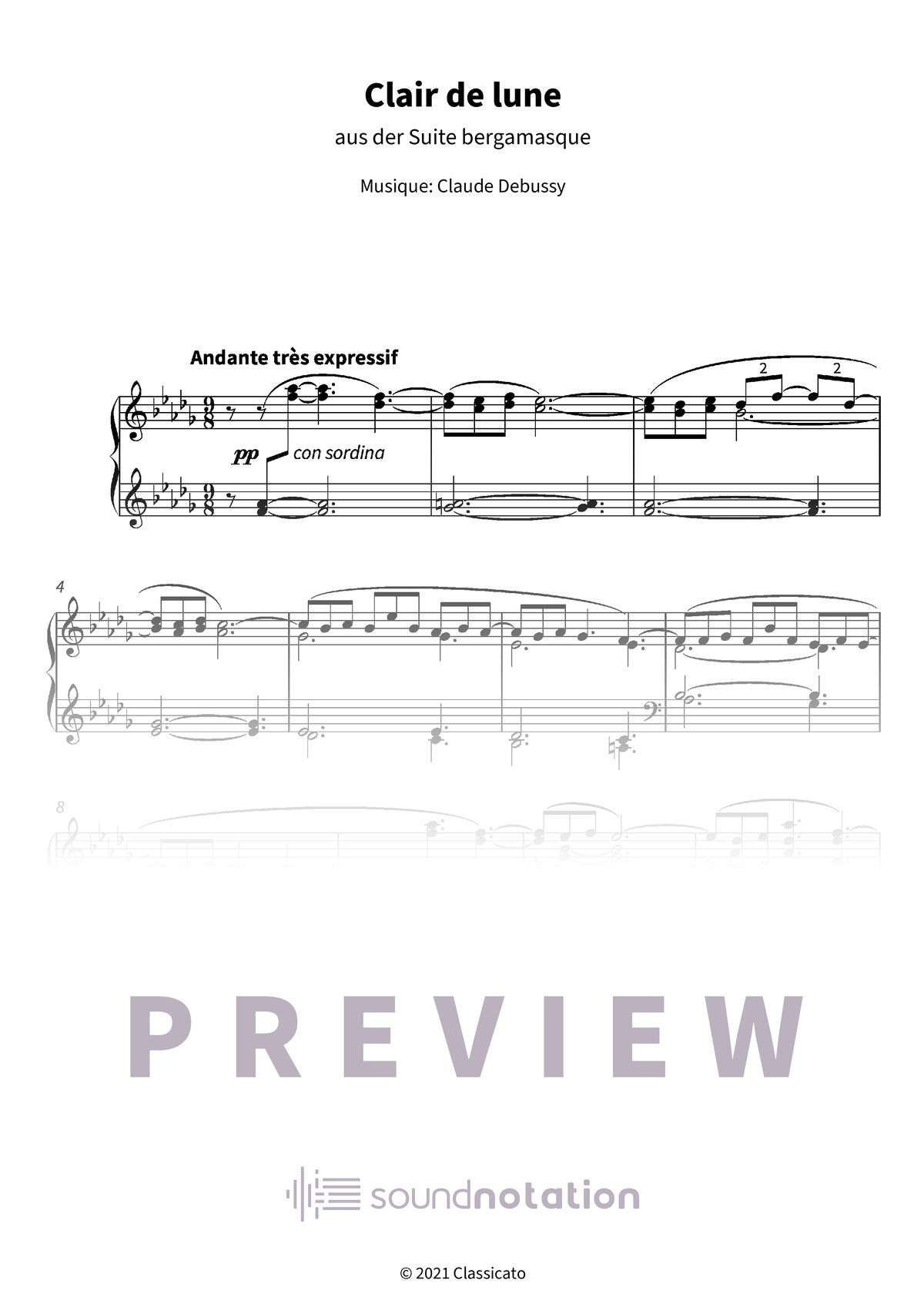 Clair de lune - Preview Page 1