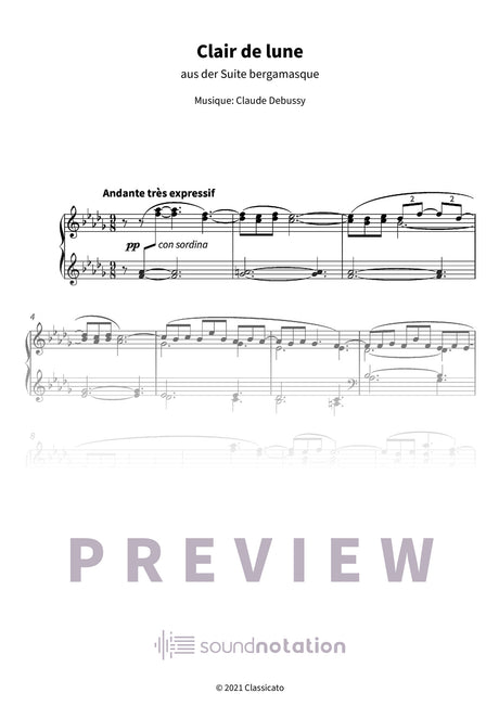 Clair de lune - Preview Page 1