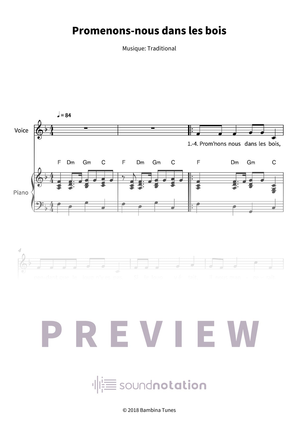 Promenons-nous dans les bois - Preview Page 1