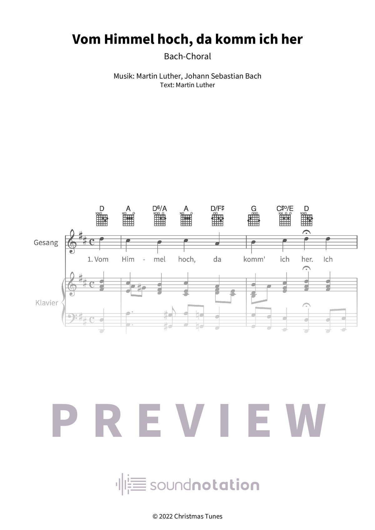 Vom Himmel hoch, da komm ich her - Preview Page 1