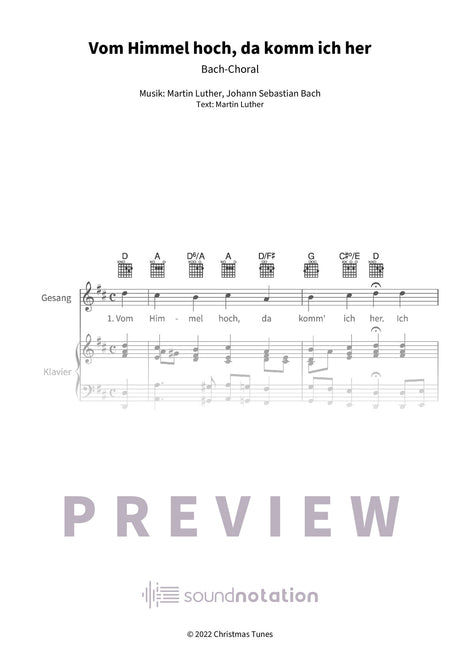 Vom Himmel hoch, da komm ich her - Preview Page 1