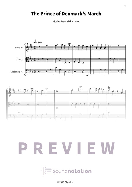 The Prince of Denmark's March - Preview Page 1
