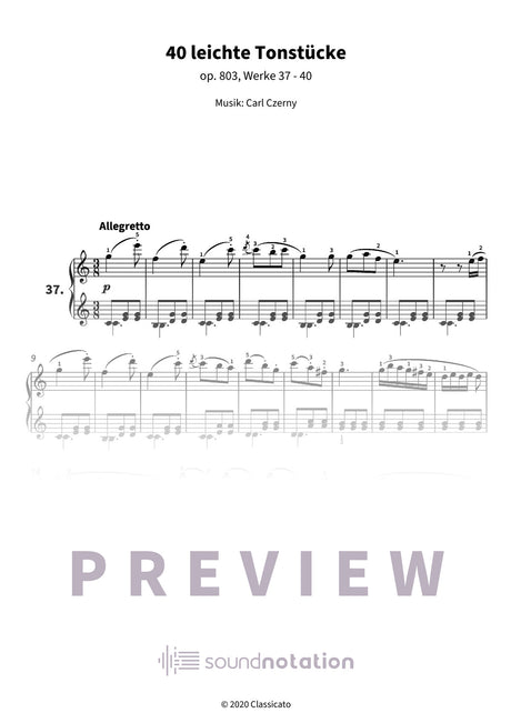 40 leichte Tonstücke - Preview Page 1