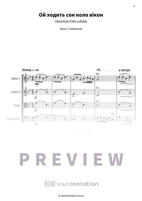 Three International Lullabies - Preview Page 1