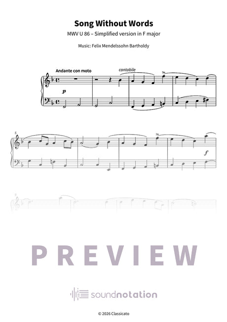 Song Without Words - Preview Page 1